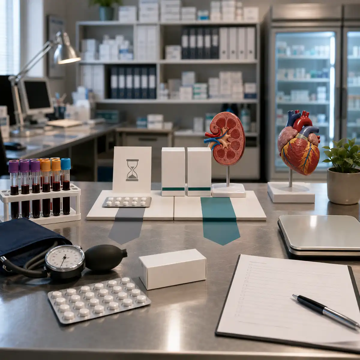 Generic Dapagliflozin Cost-Effectiveness Assessment NHS pharmacist assessing cost-effectiveness of SGLT2 inhibitors first-line therapy following generic dapagliflozin availability in UK diabetes care